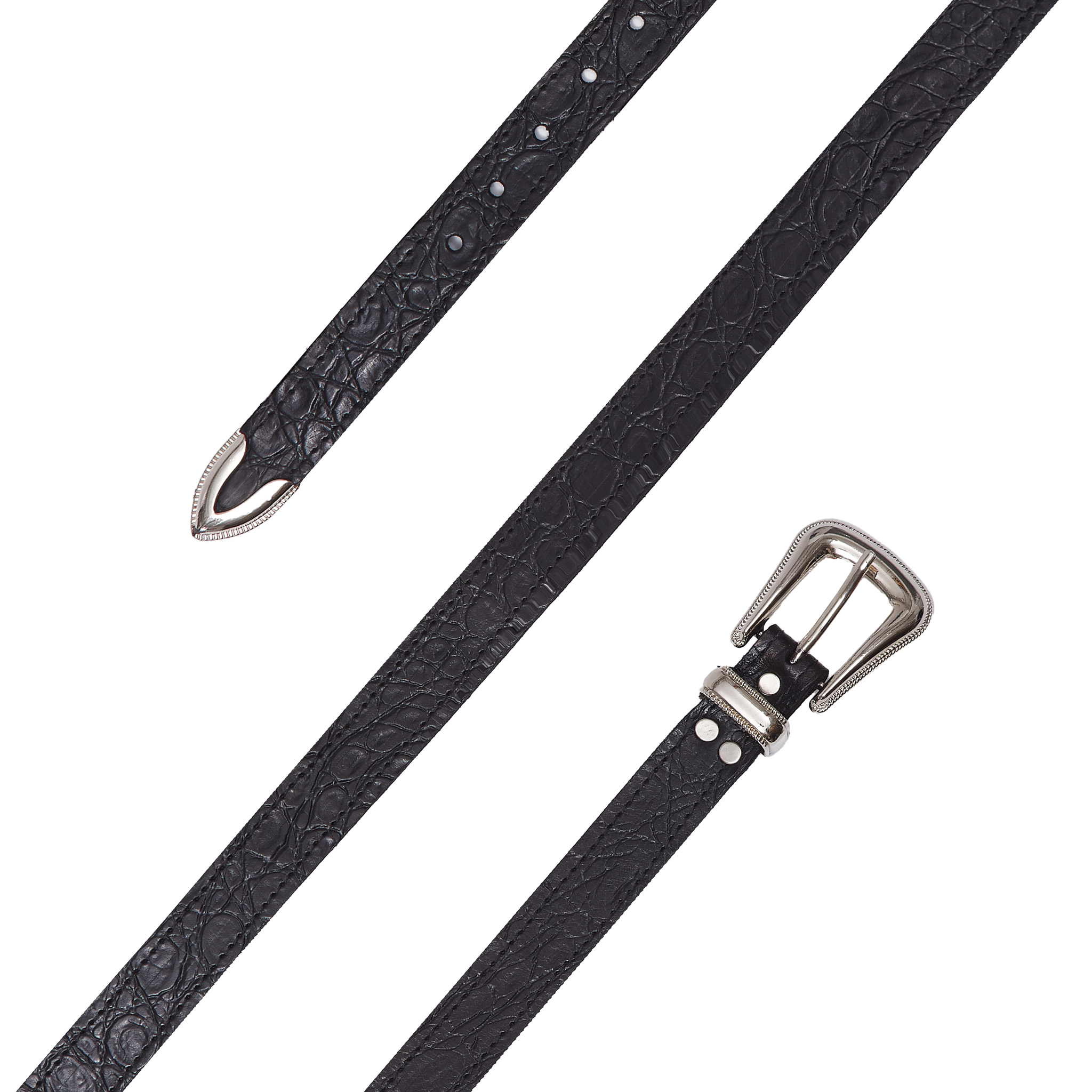 SW Belt #2 Croco Negro