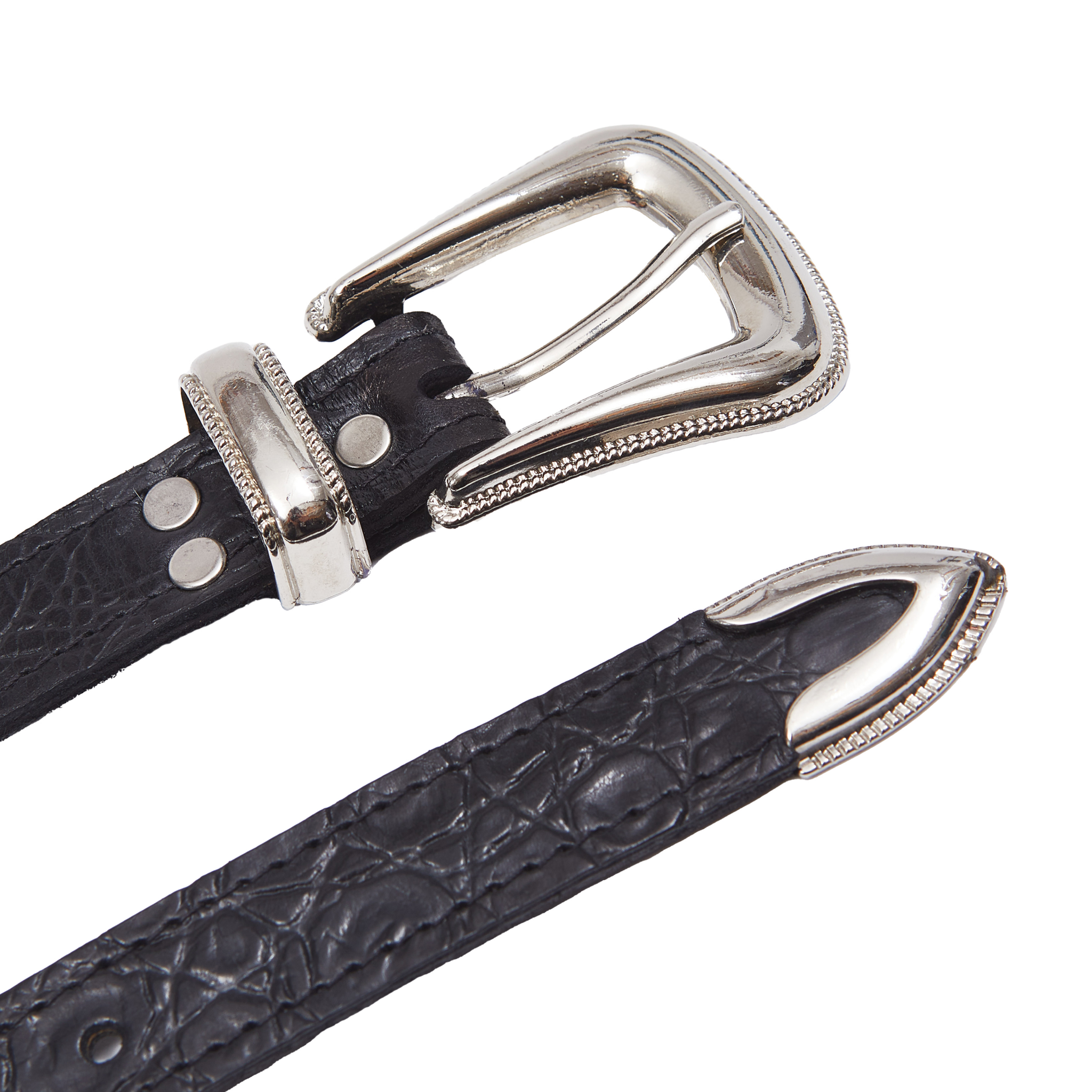 SW Belt #2 Croco Negro